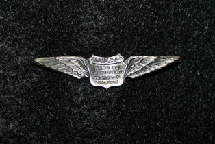 This lapel pin was awarded, along with a certificate, to builders who secured a creditable flight from a model built from an Ideal Model Airplane kit.  This is the same pin that is advertised in the 1928 Ideal Catalogue.  (Source: National Model Aviation Museum, George B. Armstead, Jr. Collection, 2006.49.69.)