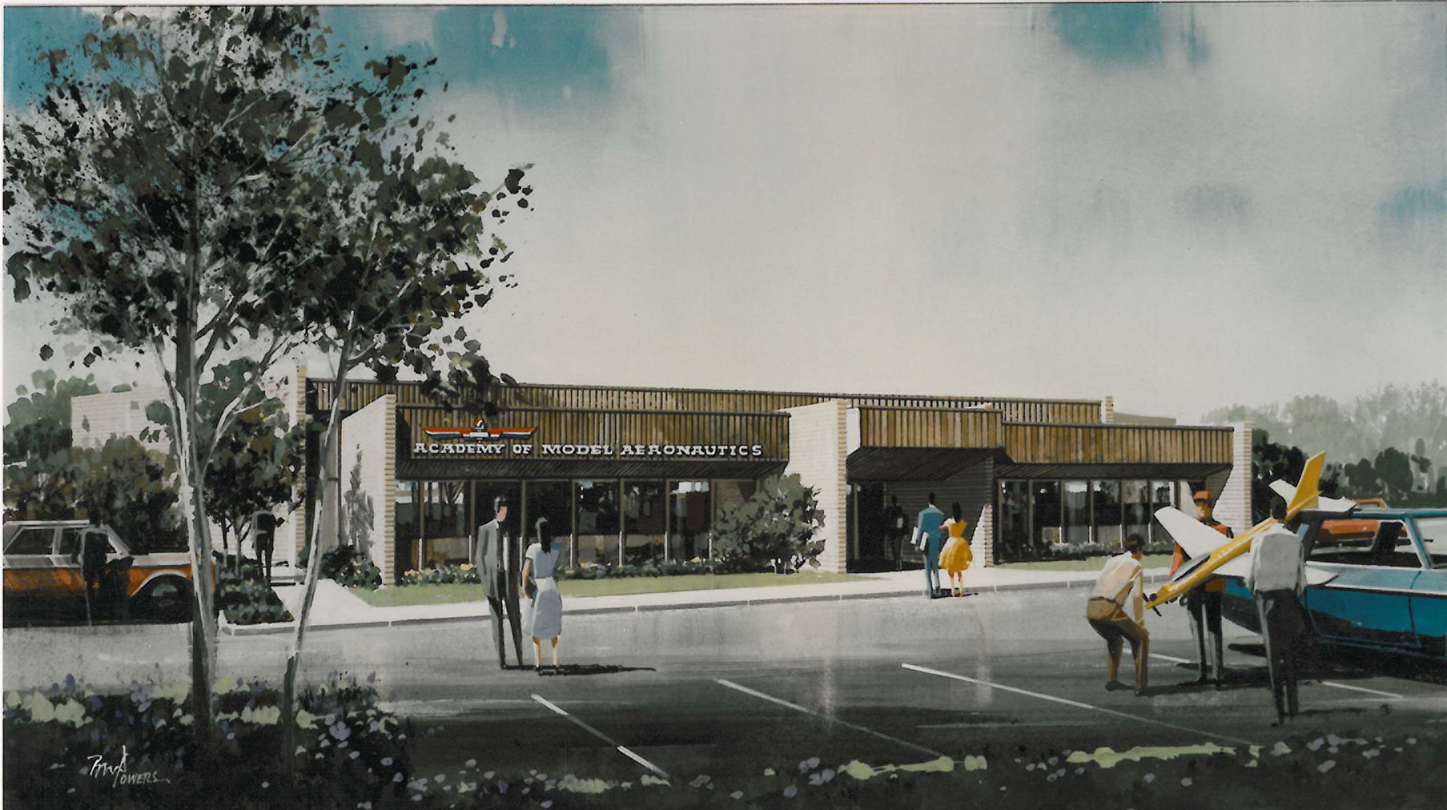 Reston, VA HQ building drawing, 1980s (Source #0001 AMA Collection)