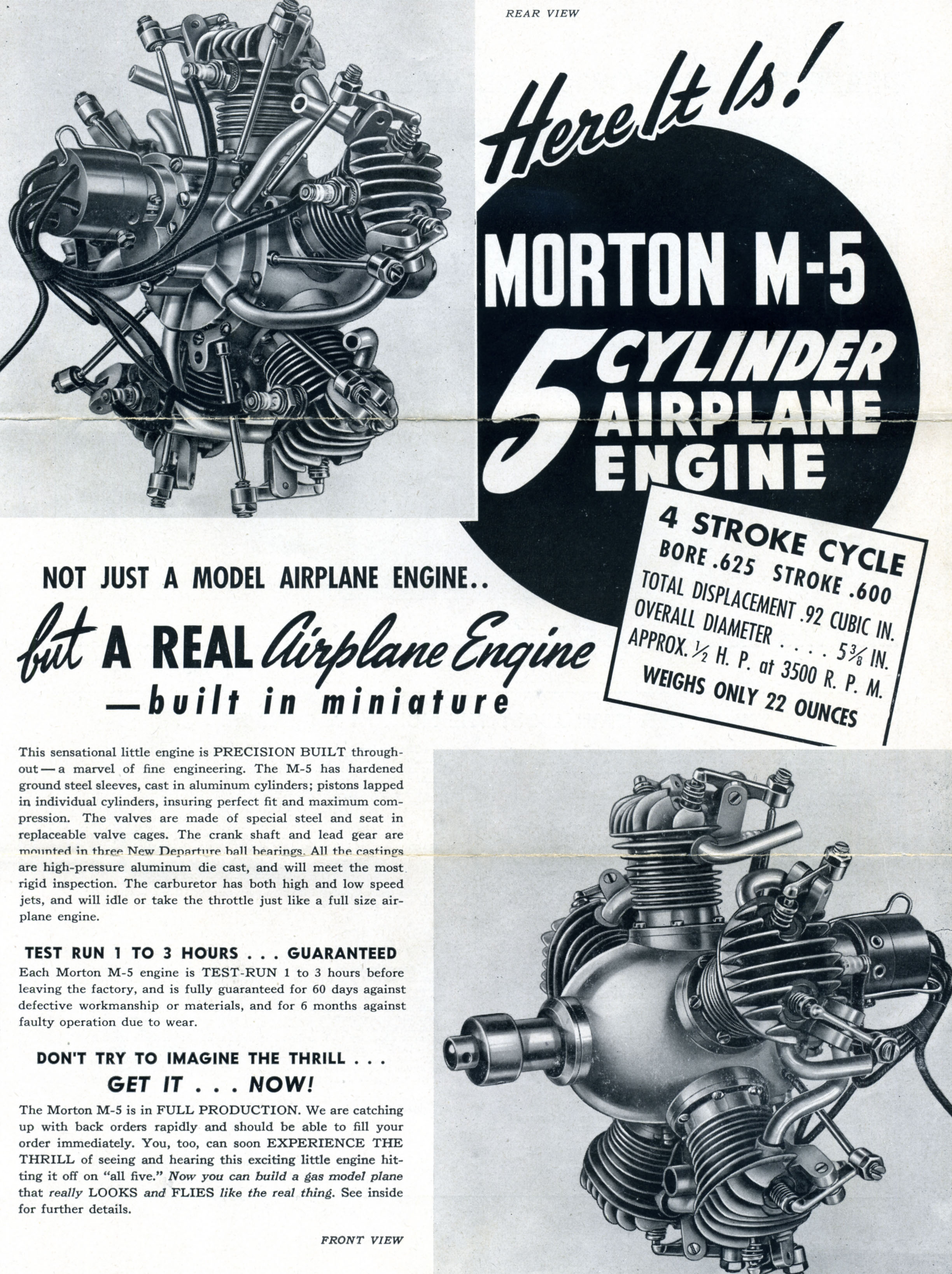 Advertisement brochure, Morton Aircraft Corporation, c. 1945. (Source: National Model Aviation Museum Archives, Manufacturers and Companies Collection #0043) 