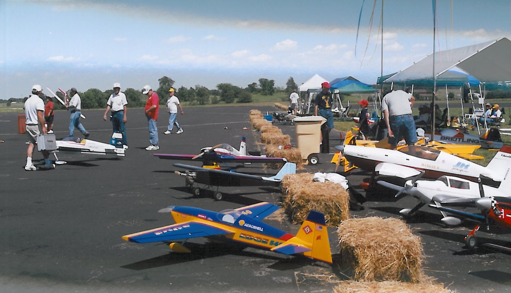 Radio Control model airplane flying on-site, Grand Event, July 9, 2001. (Source: National Model Aviation Museum Archives, AMA Collection #0001, Photo Credit: AMA staff.)