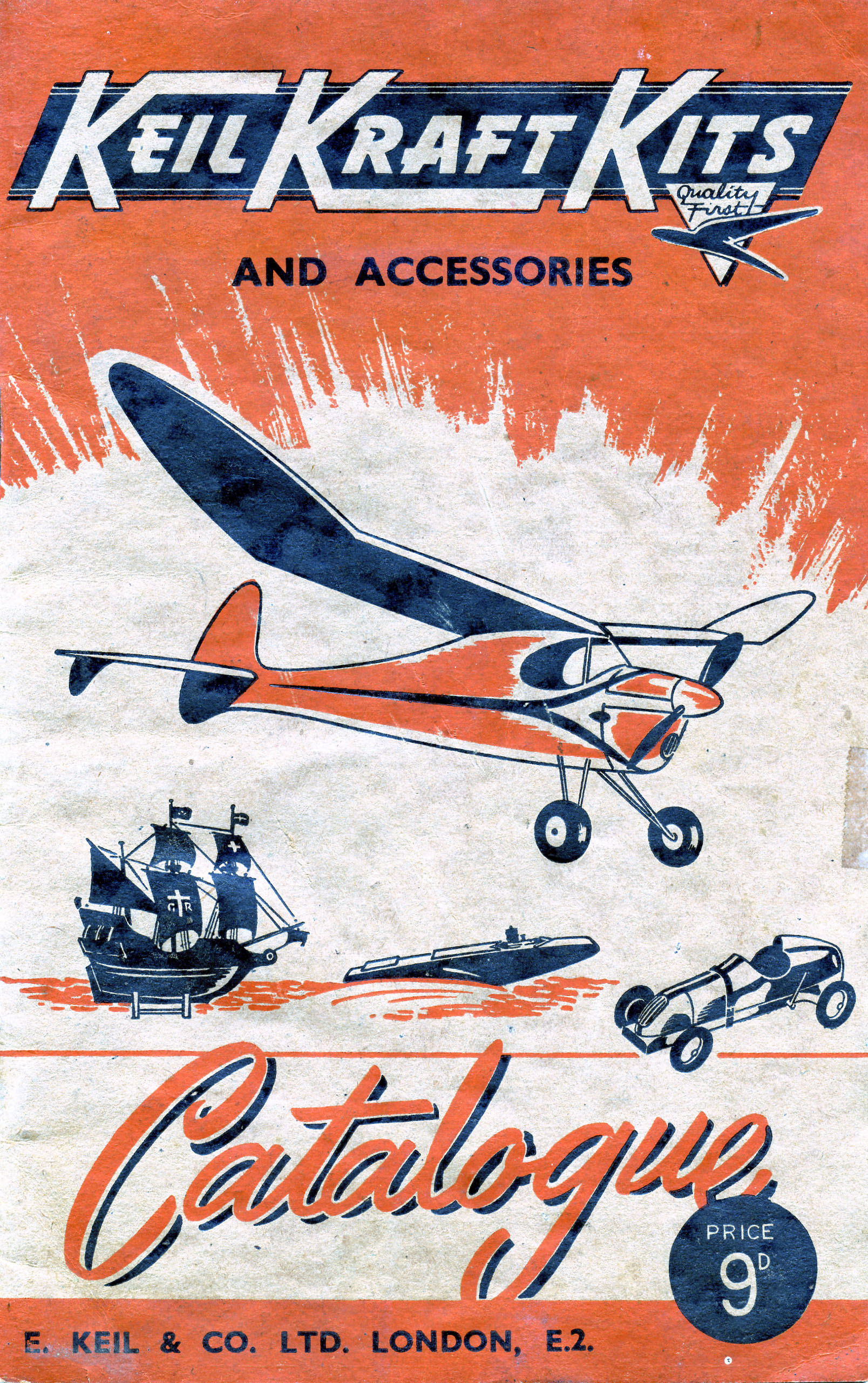 Catalog, Keil Kraft Kits and Accessories, E. Keil & Co. Ltd, 1948. (Source: National Model Aviation Museum Archives, Manufacturers and Companies Collection #0043)