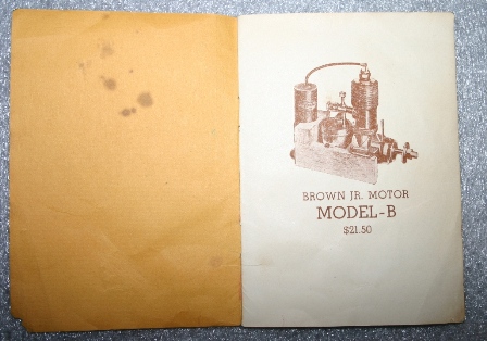 The opening pages of the instruction manual that came with the Brown Jr. Motor, Model B when purchased in 1934. (Source: National Model Aviation Museum Collection, donated by William Knepp, 1983.03.01 [“Instructions Governing the Care and Operation of the Brown Jr. Motor,” Brown Jr. Motors, 1934.])