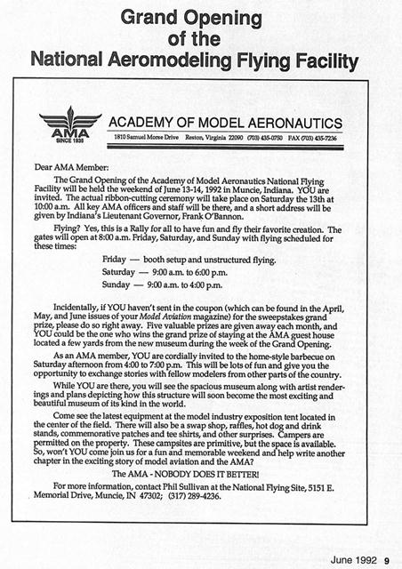 The official annoucement of the International Aeromodeling Center grand opening